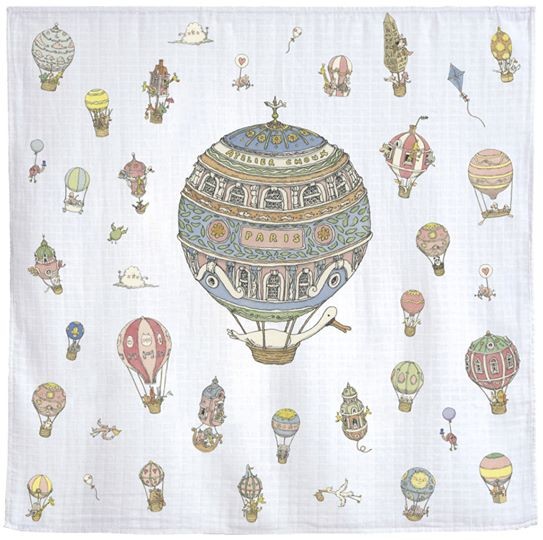Atelier Choux Paris 有機棉包巾－熱氣球包巾